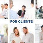 Kollage mit glücklichen K&K Talents Kunden